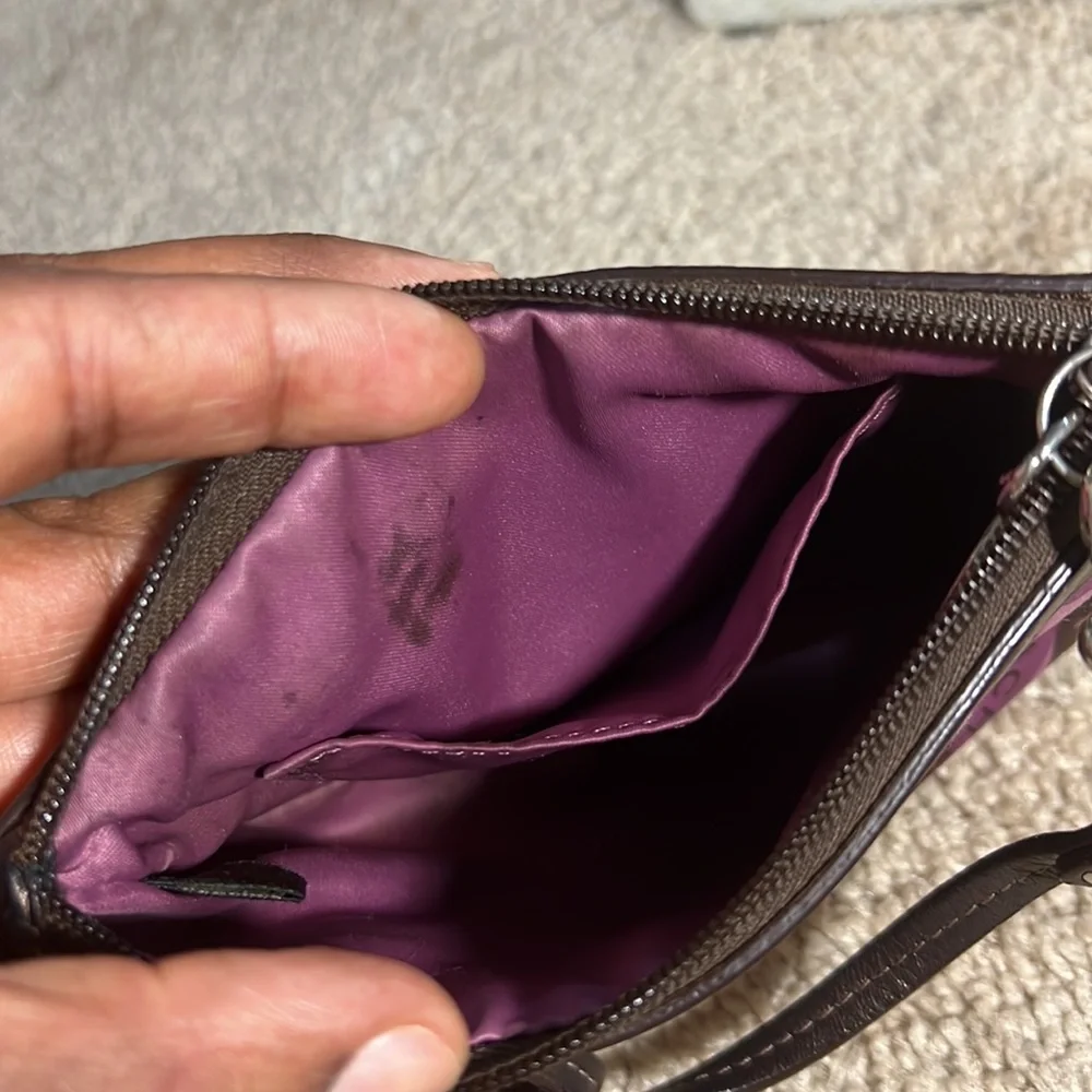 Coach Zip Wristlet Wallet Satin - Picture 4 of 5